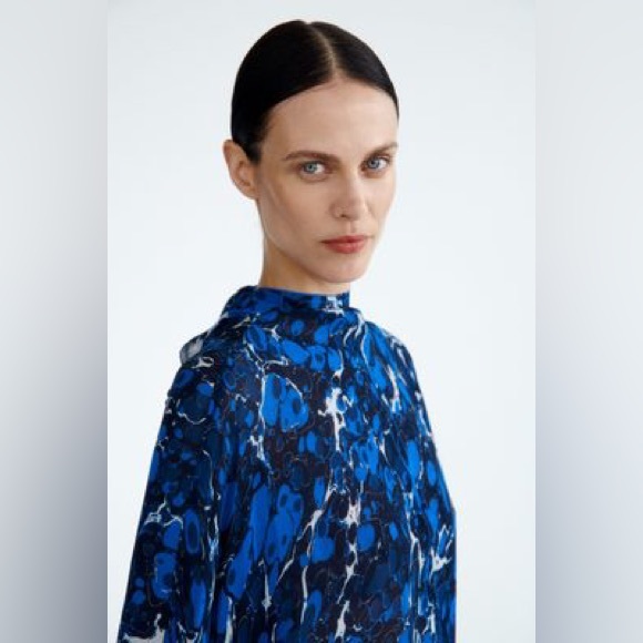 PRINTED BLOUSE WITH BOW - Picture 4 of 7